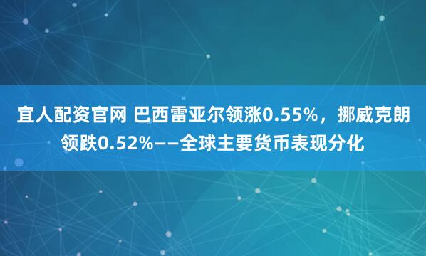宜人配资官网 巴西雷亚尔领涨0.55%，挪威克朗领跌0.52%——全球主要货币表现分化